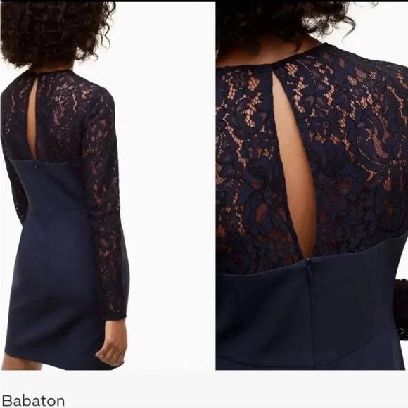 Aritzia Babaton Women's Masaki Black Bustier Lace Mini Cocktail Formal Dress. - Picture 4 of 15